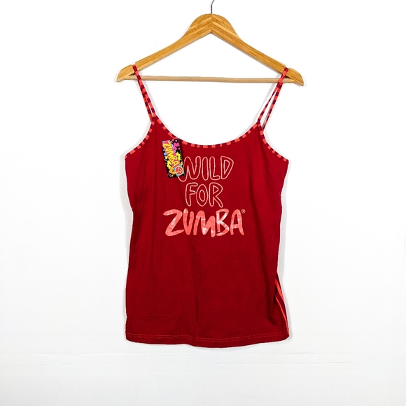 Zumba Fitness Tops - Wild for Zumba Spaghetti Tank Top Lipstick Red NWT